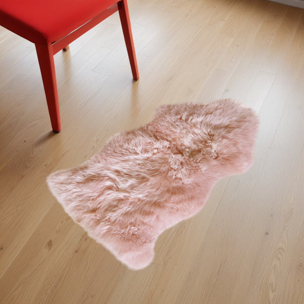 2' X 3' Gold Sheepskin Non Skid Area Rug