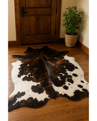 Brown Cowhide Area Rug – Handmade, Soft & Stylish Decor in Lodge Entryway — cowhide area rug 75