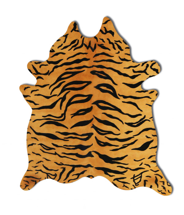 Tiger Chocolate Cowhide Area Rug alternate view