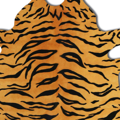 Tiger Chocolate Cowhide Area Rug