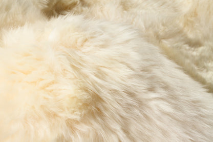 6' x 6' Gold Shag Sheepskin Area Rug