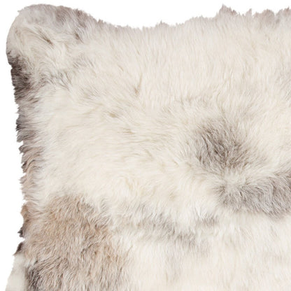 **Spotted Sheepskin Shag Rug – Ivory Black Gray, 2x3**