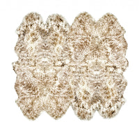 6' x 6' Gradient Chocolate Octagon Sheepskin Area Rug — sheepskin area rug 1