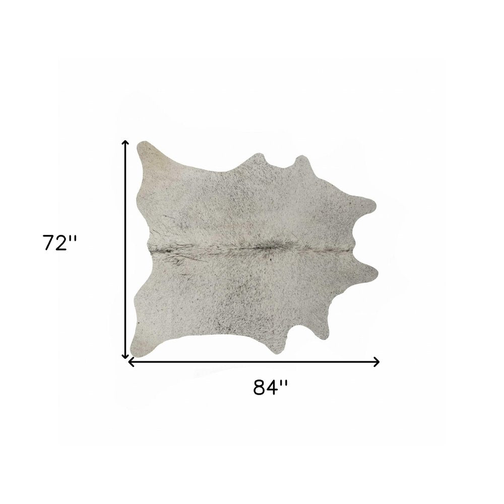 Gray Cowhide Area Rug – Hand Tufted, Stain Resistant