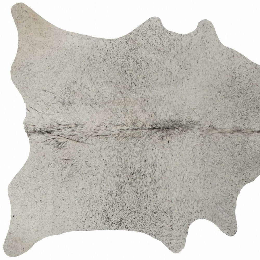 Gray Cowhide Area Rug – Hand Tufted, Stain Resistant