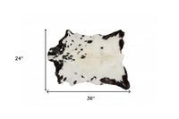 Black Cowhide Print Handwoven Rug – Modern Accent — cowhide area rug 3
