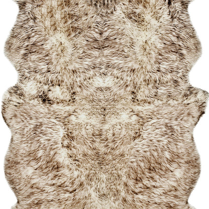 4' X 6'  Rose Pink Natural Sheepskin Area Rug