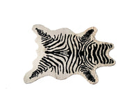 Zebra Print Faux Cowhide Rug – Black & White Style — cowhide area rug 1