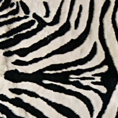 Zebra Print Faux Cowhide Rug – Black & White Style