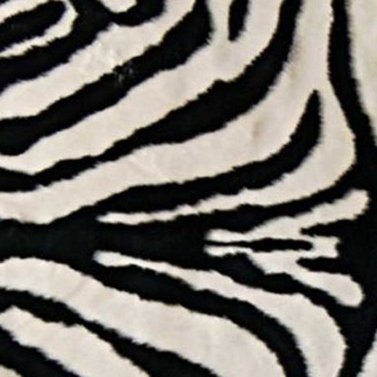 Zebra Print Faux Cowhide Rug – Black & White Style