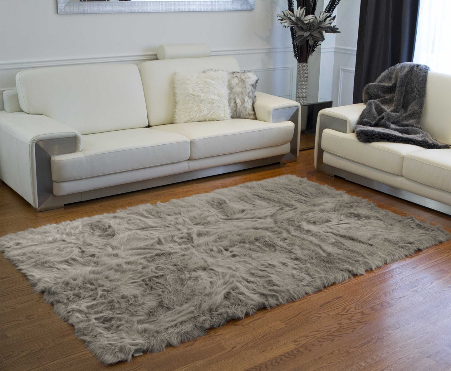 60" X 96" Black Sheepskin - Rug Or Throw