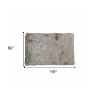 5' X 8' Black Shag Area Rug 58