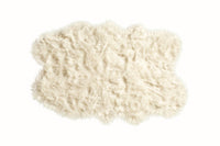 4' x 6' Off White Faux Sheepskin Washable Area Rug — sheepskin area rug 1