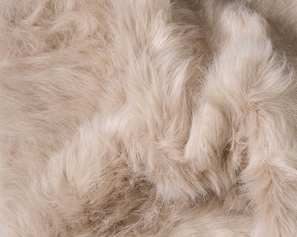 Taupe Faux Sheepskin Washable Area Rug 2' x 3'