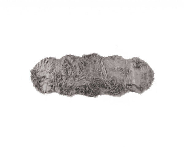 6' Gray Shag Area Rug