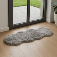 6' Gray Shag Area Rug 7