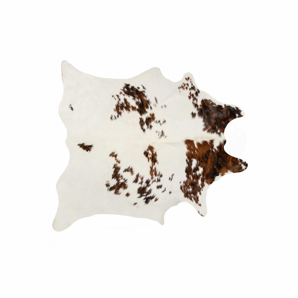 Cowhide Print Area Rug – Brown & White, Soft Texture