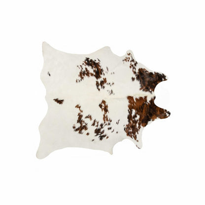 Cowhide Print Area Rug – Brown & White, Soft Texture