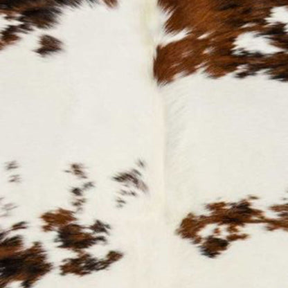 Cowhide Print Area Rug – Brown & White, Soft Texture