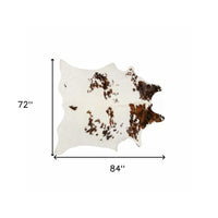 Cowhide Print Area Rug – Brown & White, Soft Texture — cowhide area rug 5