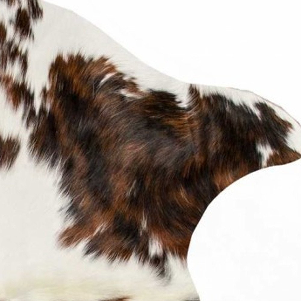 Cowhide Print Area Rug – Brown & White, Soft Texture