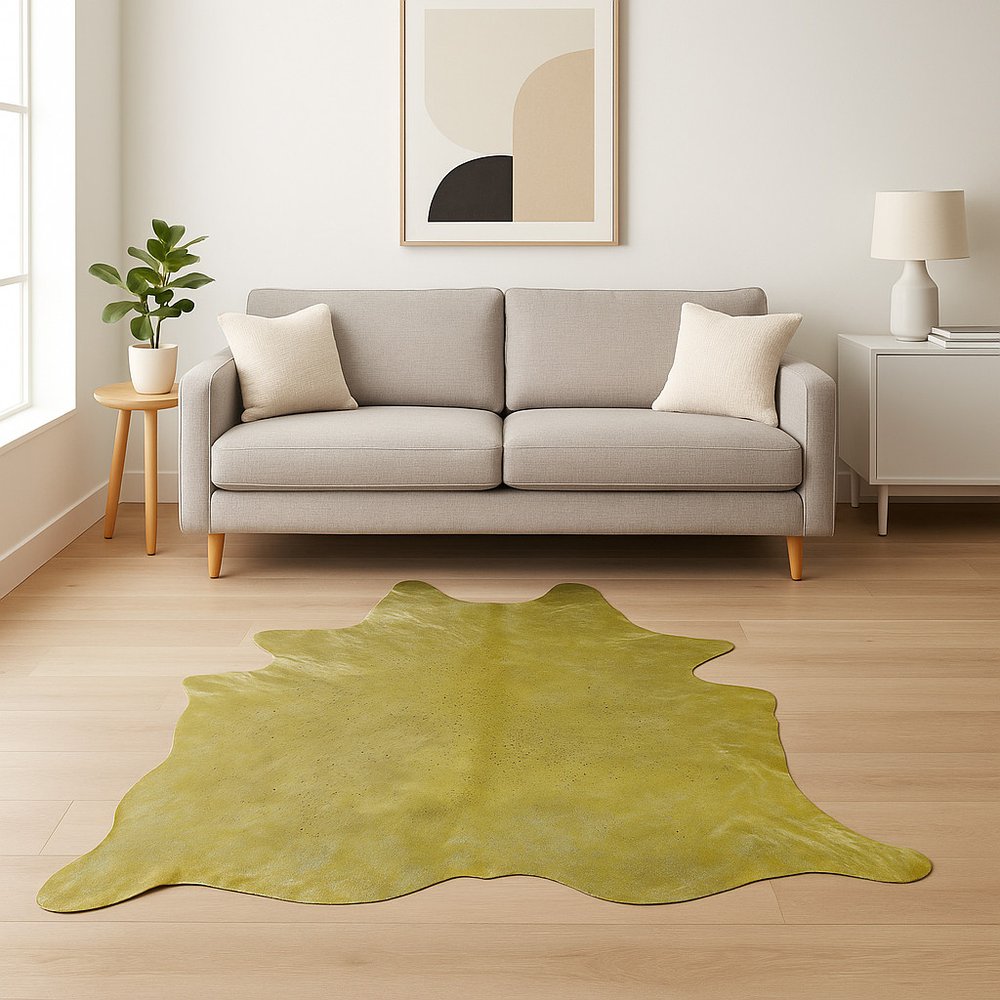 **Cowhide Print Area Rug – Natural, Soft & Stylish**