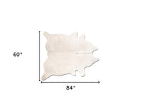 Off White Cowhide Print Rug – Soft, Modern Accent — cowhide area rug 4