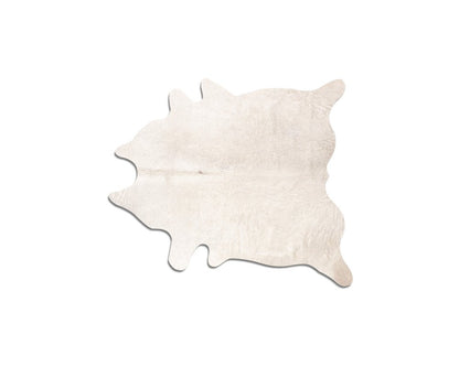 Off White Cowhide Print Rug – Soft, Modern Accent