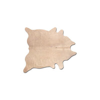 Black Cowhide Print Area Rug – Gold Accents, 5x7 37