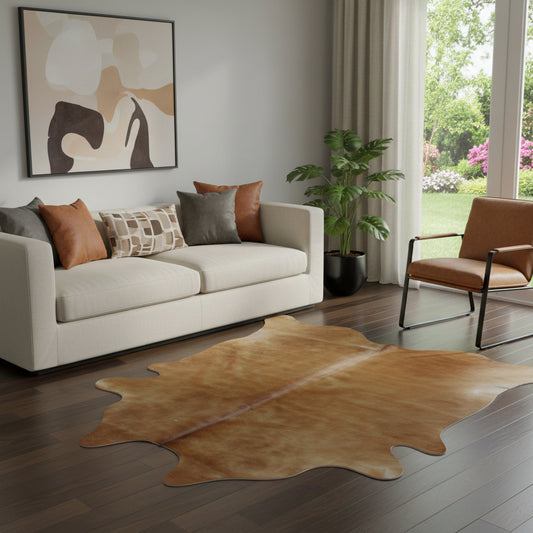 Tan Cowhide Area Rug