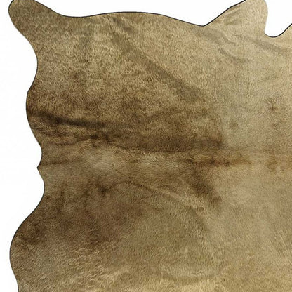 Taupe Cowhide Print Area Rug