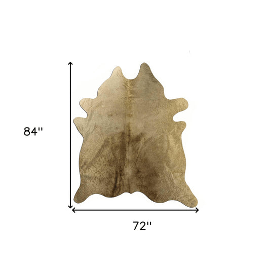 Taupe Cowhide Print Area Rug – Soft, Modern Accent