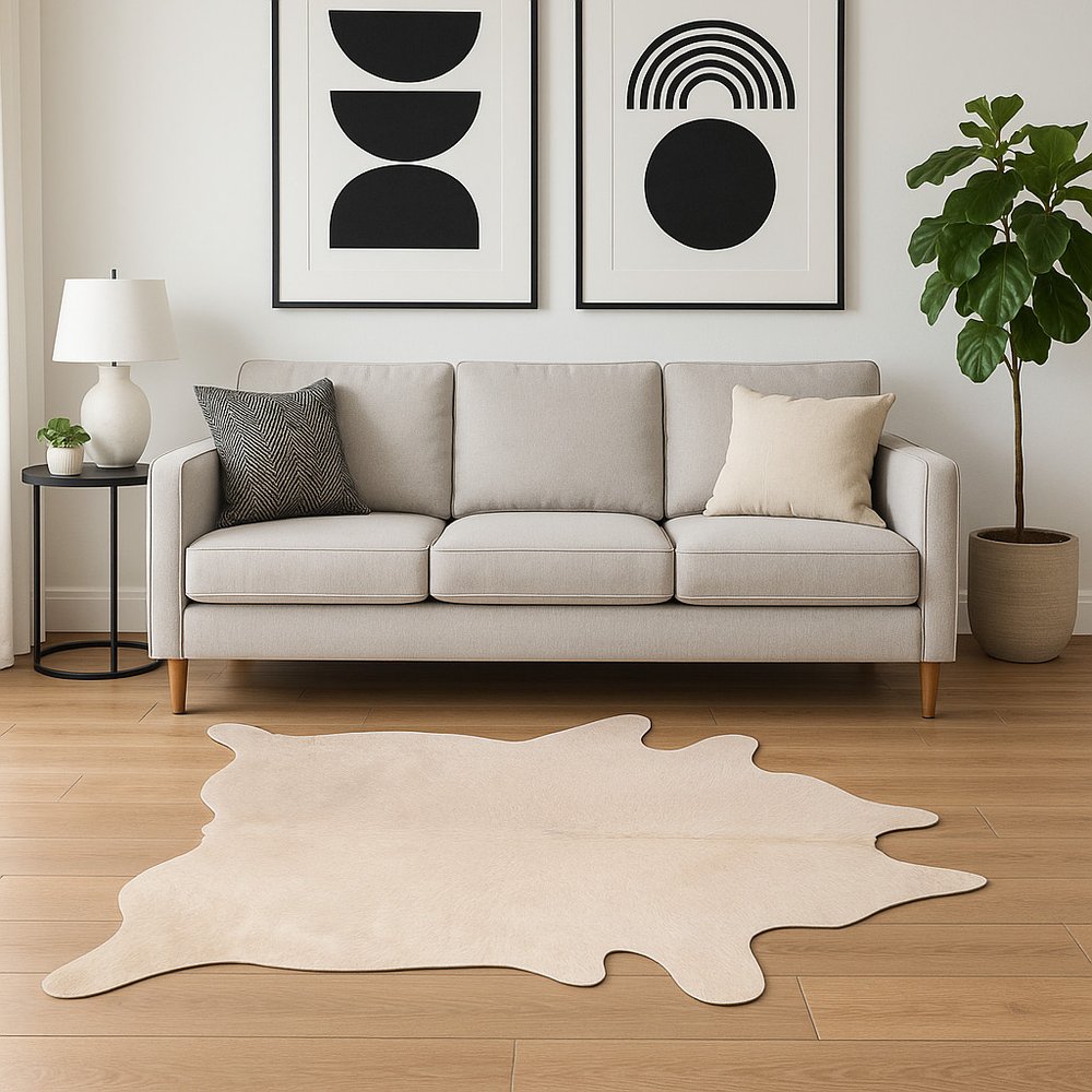 Natural Cowhide Area Rug – Warmth & Modern Style