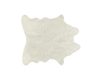 Off White Faux Cowhide Rug – Animal Print, Soft Texture — cowhide area rug 1