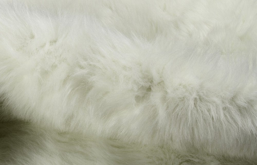Off White Faux Cowhide Rug – Animal Print, Soft Texture