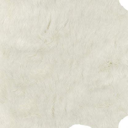Off White Faux Cowhide Rug – Animal Print, Soft Texture