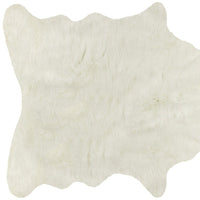 Off White Faux Cowhide Rug – Animal Print, Soft Texture — cowhide area rug 6