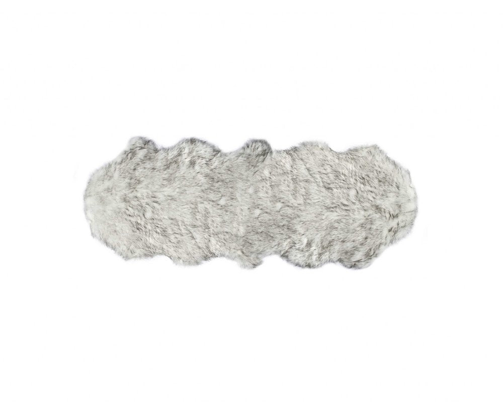 6' Gray Shag Area Rug