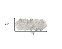 6' Gray Shag Area Rug 6