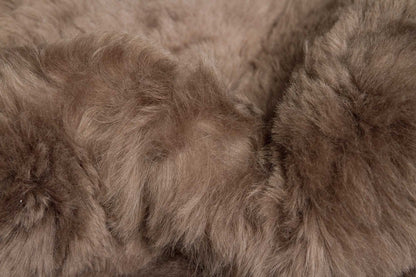 Luxurious 2' x 3' Taupe Genuine Sheepskin Shag Area Rug