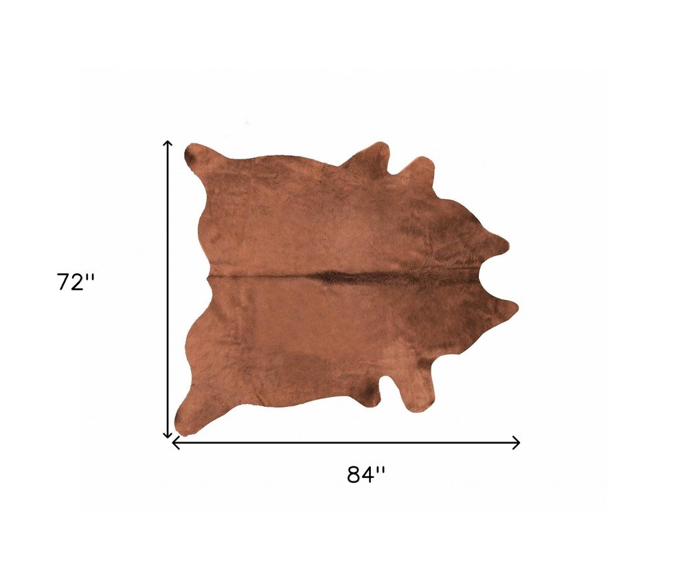 Brown Cowhide Area Rug – Modern Textured Accent