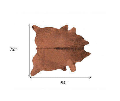 Brown Cowhide Area Rug – Modern Textured Accent