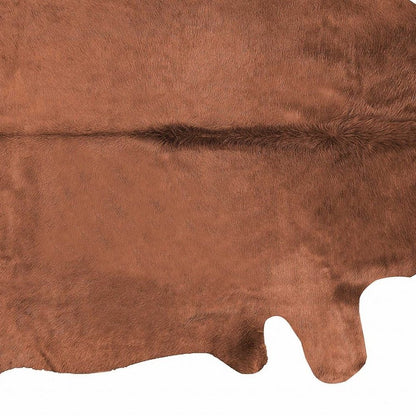 Brown Cowhide Area Rug – Modern Textured Accent