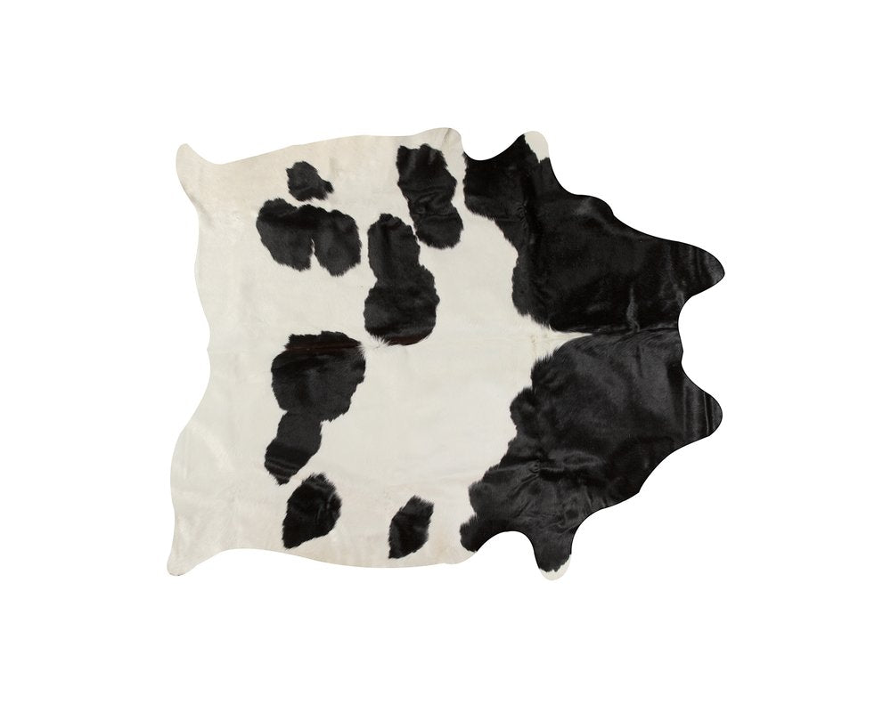 Cowhide Area Rug – Black & White Modern Accent Rug