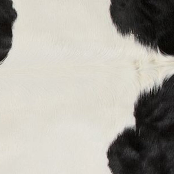 Cowhide Area Rug – Black & White Modern Accent Rug alternate view