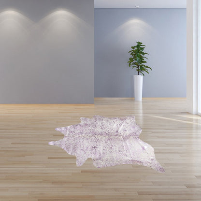 Gray Cowhide Print Area Rug – Modern Luxe Accent