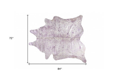 Gray Cowhide Print Area Rug – Modern Luxe Accent