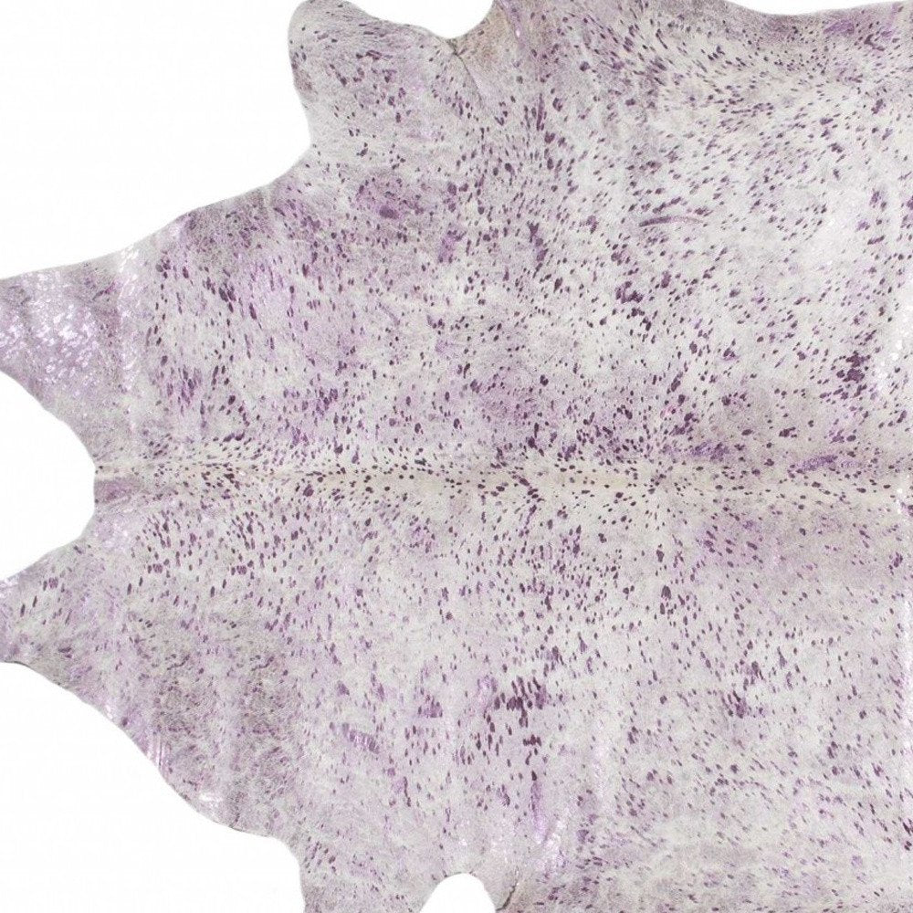 Gray Cowhide Print Area Rug – Modern Luxe Accent