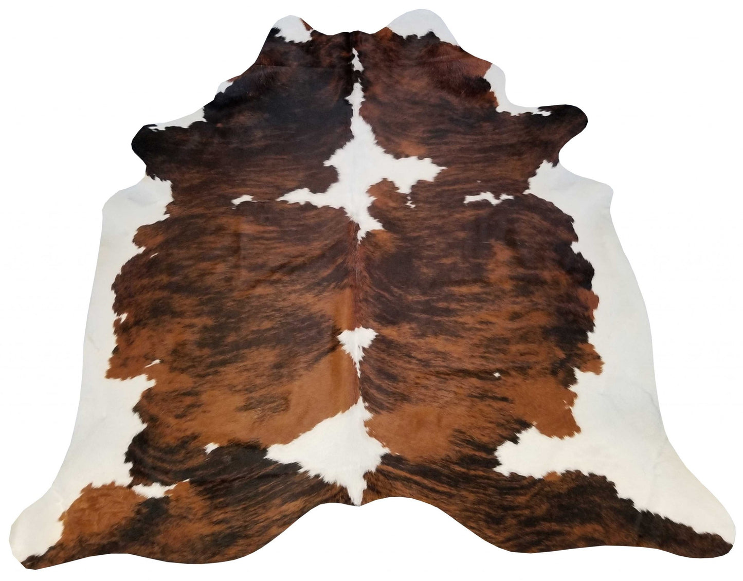 6 Ft Silver Devore Brindled Cowhide Rug