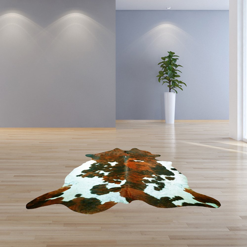 Brown Cowhide Area Rug – Handmade, Soft & Stylish Decor